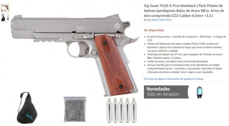 Compro Sig Sauer X-Five de airsoft, simple acción.
Tengo una real y quiero esta para practicar IPSC.
Gracias. 140