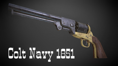  Colt Navy 1851 


Como indicaba su denominación de fábrica, el revólver Navy tenía un tamaño adecuado 02