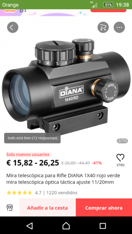 Hola a todos tengo una mira 3 9x40 que no uso y como no consigo darle salida he pensado lo siguiente. 30