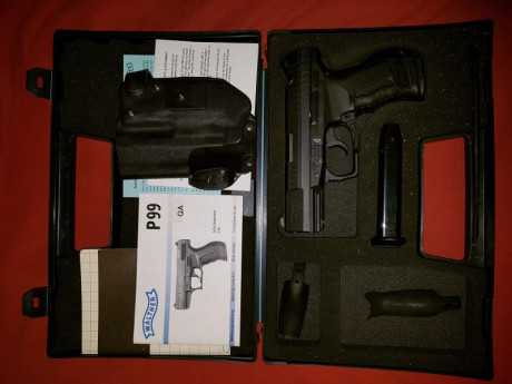 Buenas, pongo en venta esta magnífica y apenas usada Walther P99 Quick Action. Es como una Glock 19, versión 00