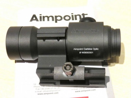 VENDIDO

Nuevo, estrenado para fotos. Visor de punto rojo AIMPOINT ACO (AIMPOINT CARBINE OPTIC). Incluye 00