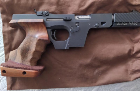Vendo mi pistola Walther GSP modelo Black Magic del calibre 22lr. La entrego con dos cargadores, un contrapeso 42