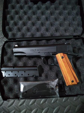 VENDIDA pistola Colt 1991 cal/ 9 mm. Su estado es excelente, disparador afinado y seguro de empuñadura 90