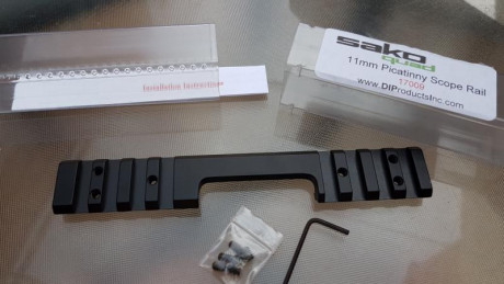 Buenas
Se vende base Weaver , Picatinny para sako quad
Esta completamente nueva, sin estrenar.
Del Prestigioso 01