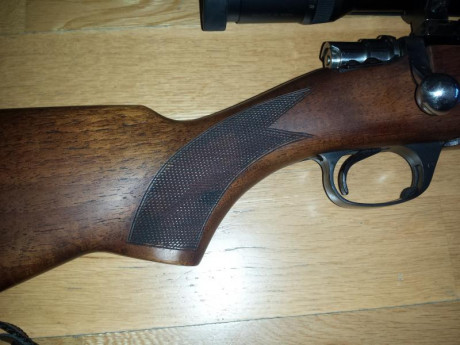 Hola, vendo rifle Santa Bárbara Coruña C75 de francotirador, nuevo.
Calibre .308W
Madera picada de roble 01