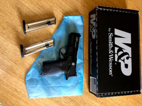 Vendo Pistola MP calibre 22 LR Smith Wesson COMPACT(UTILIZABLE CON LICENCIA F) Esta Impoluta nada mas 01