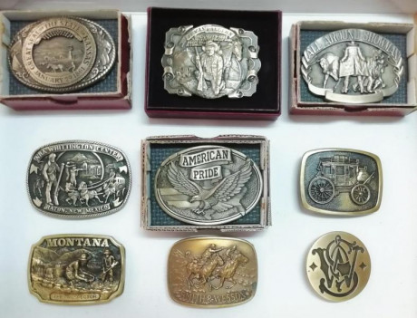 VENDO hebillas tipo Western o Rodeo, de gran calidad de diseño y fabricación, de latón macizo, procedentes 02