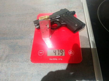 Vendo pistola subcompacta Sig Sauer P238 Black Nitron calibre 9 mm corto.

Comprada nueva hace 2 años 90