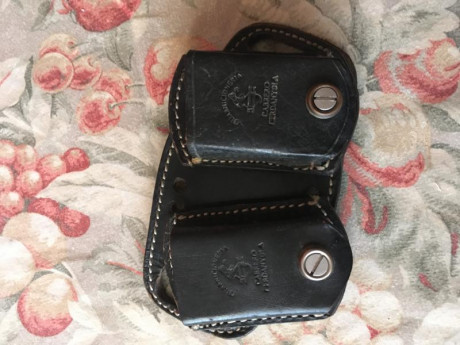 Vendo porta cardores monoilera para 1911 calibre  45 IPSC auténticos de cuero y con marca de los que  02