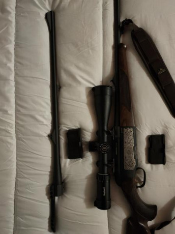 Buenas tardes:
Vendo Mannlicher Luxus de zurdo en calibre 270 win y cañón del 30.06 spg todo por 2.500 01