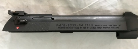 Vendo pistola Beretta 92FS cal.9Pb y kit del cal. 22lr original Beretta. Tanto la pistola como el kit 10