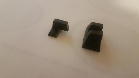 Hola, vendo juego de miras de Tritio auto luminescente para la USP Standard, marca Meprolight, están usadas, 10