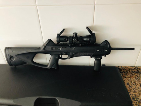 Se vende fusil seminuevo Beretta CX4 storm en calibre 9x19 Parabellum.
Estado de funcionamiento y de conservación 10