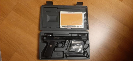 VENDIDA pistola calibre 22, Ruger Mark III Target 22/45.
Incluyo piezas extra por valor de más de 240€.
El 20