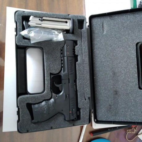 Hola, vendo pistola whalter p22 por compra de otra y necesitar espacio en el armero.

La pistola tiene 01
