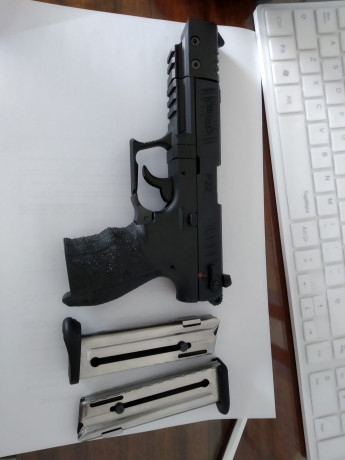Hola, vendo pistola whalter p22 por compra de otra y necesitar espacio en el armero.

La pistola tiene 00