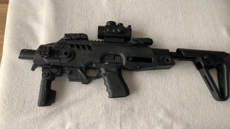 Vendo Kit Roni para Glock 17.18 y 19   LASER ROJO DELTA TACTICS RAIL PICATINNY, MIRA PUNTO ROJO 1X30 OEM 01