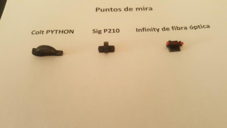 Pues eso, que vendo estos puntos de mira, Colt Python, Sig P210 , Infinity fibra óptica rojo.
Lleida
Precio 00