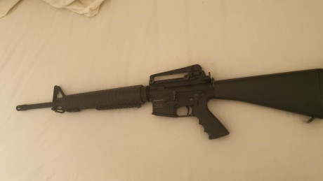 AR 15 OBERLAND

MUY POCO USO, CAÑON PESADO LOTHAR WALTER
EXTRAS: CULATA MAG PULL GUARDAMANOS VISOR MILITAR, 01