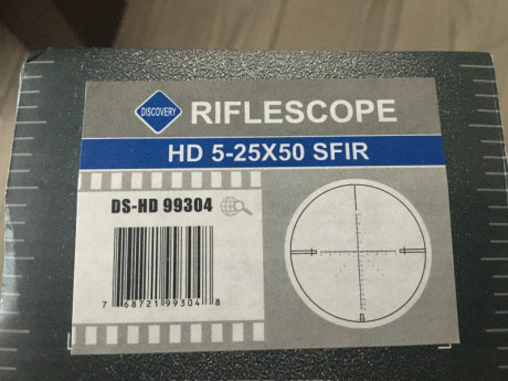Óptica HD 5-25-50 SFIR. Con rueda de paralelaje y tapas las cuales no trae el visor de serie. También 20
