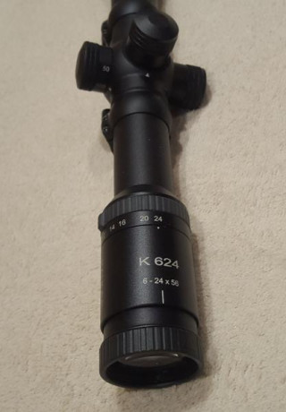 Hola
Vendo visor Kahles 6-24x56.
Torretas tácticas
Retícula Mil 1
Ha estado en un cañon Blaser R8 257 02