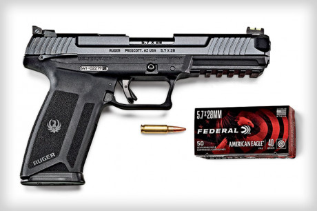 Por ejemplo:
https://www.armas.es/calibre-57x28mm-la-municion-de-fn

5,7 x 28 mm

Prescindiendo del precio, 13