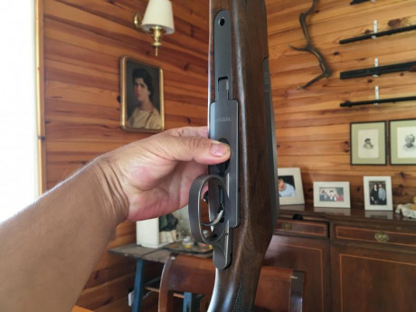 Hola, os comento. Puse el rifle apoyado verticalmente, se resbaló y se partió la madera de la culata y 150