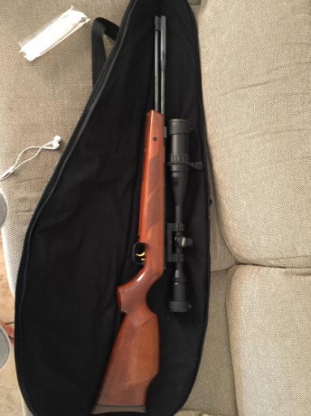 Hola vendo mi weihrauch 97 k con visor leapers 6-24x50 red/geen con montura monopieza y parasol, el  calibre 00