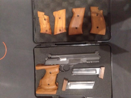 Hola compañeros, pongo a la venta una pistola astra ts22, con 3 juegos de cachas, unas anatómicas, las 12