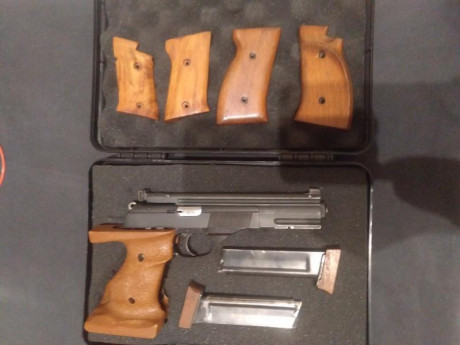 Hola compañeros, pongo a la venta una pistola astra ts22, con 3 juegos de cachas, unas anatómicas, las 01