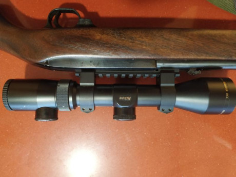 Se venden estos dos visores:
- NIKON MONARCH 1 5-6x42 con retícula iluminada en rojo o en verde y tubo 10
