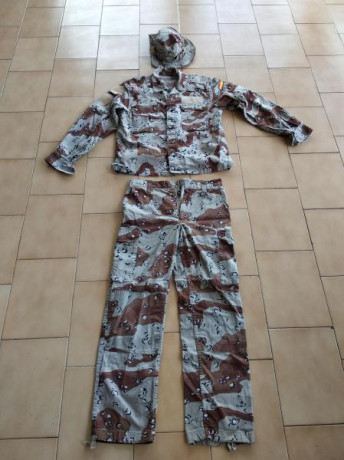 Vendo en conjunto el siguiente material:

Traje Intemperie Arido
Uniforme Arido Guerrera, pantalon y chambergo 00