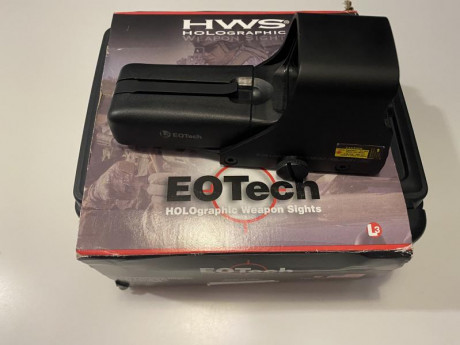 Se vende holografico eotech A65 en buen estado, muy pocas salidas de caza, casi todo el tiempo parado 01
