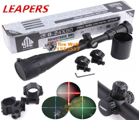  Vendo Visor / Mira telescópica de 6-24x50 con parasol y tapas de goma . Está nuevo y se entrega con su 02