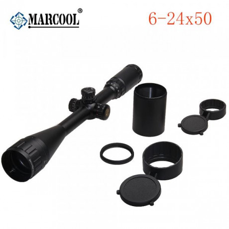  Vendo Visor / Mira telescópica de 6-24x50 con parasol y tapas de goma . Está nuevo y se entrega con su 00