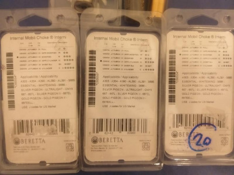 Vendo lote de chokes para Beretta y Blaser , dispongo de los siguientes:
Choke Beretta mobilchoke interno 01