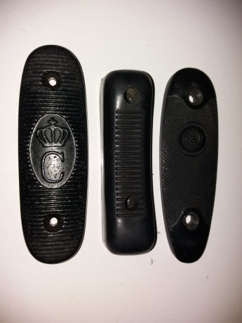 Vendo estas cantoneras :

Cantonera para fusil  Carl Gustav . RESERVADA.
Cantonera para  CETME C . VENDIDA.
Cantonera 00