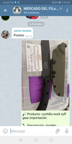 :rambo: oIncreíble cuchillo de 17 cm de hoja un mango en g10 de 13 cm súper cómodo y equilibrado en la 02