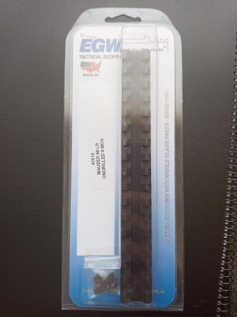 Vendo dos bases monopiezas, para rifles Santa Barbara y compatibles.
Son de la conocida marca EGW,traidas 02