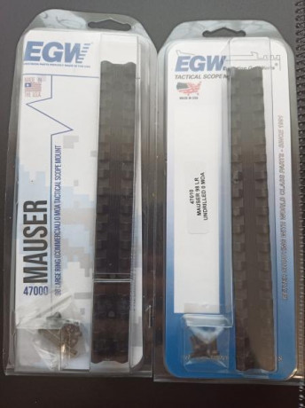 Vendo dos bases monopiezas, para rifles Santa Barbara y compatibles.
Son de la conocida marca EGW,traidas 01