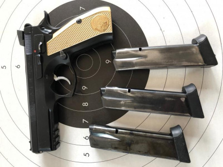 Vendo pistola CZ SP01 SHADOW con 3 cargadores, cachas originales + cachas latón.
600€ con envío incluido.

Vendo 02