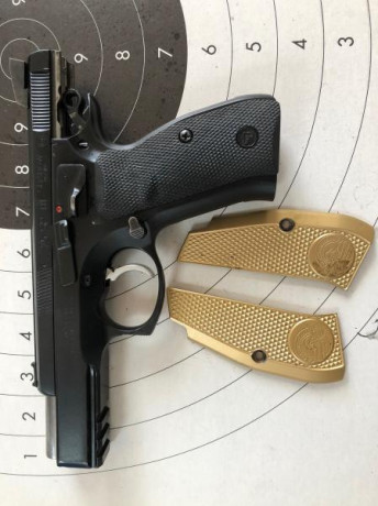 Vendo pistola CZ SP01 SHADOW con 3 cargadores, cachas originales + cachas latón.
600€ con envío incluido.

Vendo 10