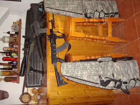 vendo lote de fusiles compuesto de remington vtr 308- ar15 colt cal222 y samopal tuneado cal 7/62x39- 00