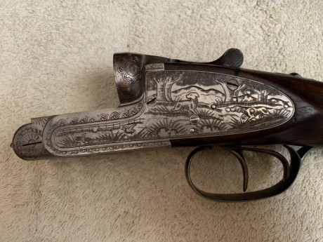 Se vende escopeta paralela muy bonita del Calibre 12 Sucesores de Joaquin fernandez con doble juego de 02