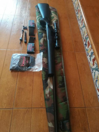 Vendo réplica airsoft M700 de la marca Kj Works. En perfecto estado.

Incluye:

Cañón de precisión 
Dos 10