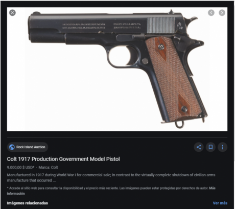 Hola A todos, estoy buscando, una colt del año 1903 antes de la primera modificación de la patente, de 10