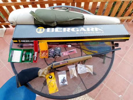 A la venta bergara ridge cal 270 cargador extraible, pocos disparos, comprado hace un año, bases warne, 00