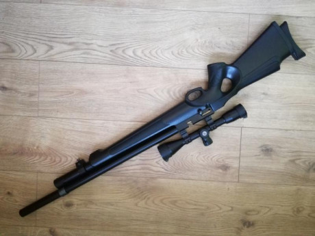 Buenas a todos.
Tengo una carabina PCP FX modelo Wishper del calibre 5,5. La tengo hace unos 9 años y 00