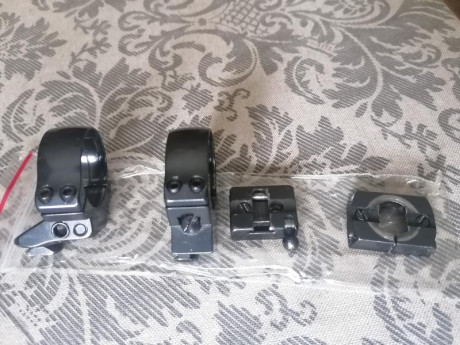 Vendo el siguiente material.


- Bases Apel para Merkel SR1.  ....  60 €
- Bases Apel para Browning o 30