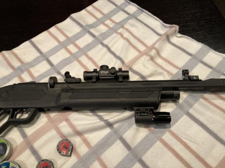 Vendo Hatsan Vectis en 6,35 como nueva, sin apenas uso (50 tiros aprox). Se incluyen 3 cargadores + reddot 10